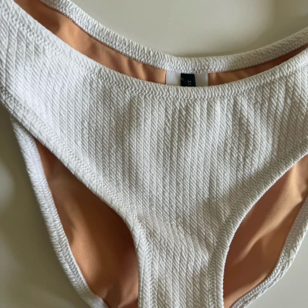 J. Crew Swimsuit Ribbed Curved Low Waist Cheeky Bikini Bottom NEW BC050